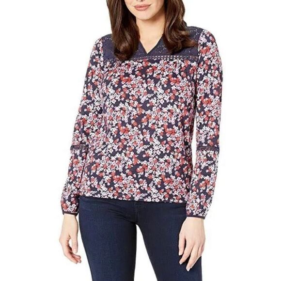 Joules dolly ditsy floral eyelet collar blouse size 12 - Picture 1 of 13